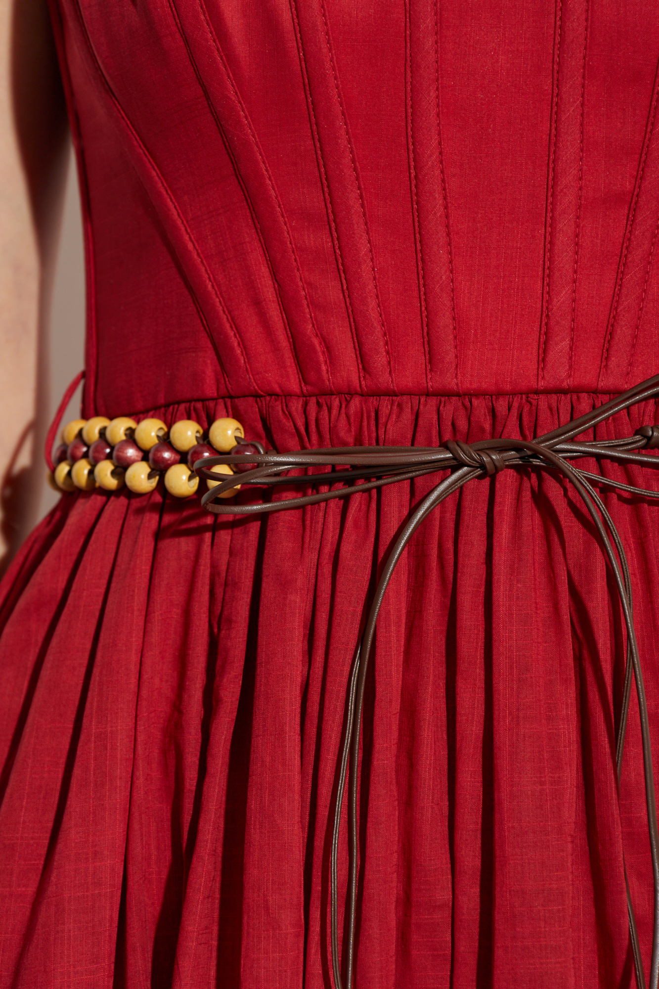 ワンピース ZIMMERMANN Woman Dress Red 4225DSS251 REDMULPAI Red Dress with a beaded waist belt Zimmermann - Vitkac Italy